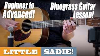 "Little Sadie" Beginner to Advanced BLUEGRASS Guitar Lesson with TAB | Doc Watson &amp; Tony Rice
