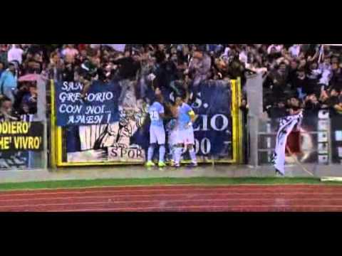 Lazio-Palermo 3-0 super goal di Antonio Candreva che corre sotto la curva nord