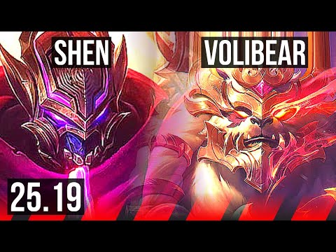 SHEN vs VOLIBEAR (TOP) | 11/0/11, Legendary | EUW Master | 25.19