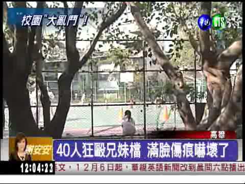 高中生救妹 慘遭40人圍毆