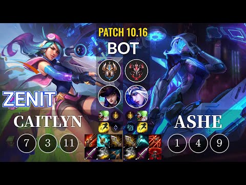 HLE Zenit Caitlyn vs Ashe Bot - KR Patch 10.16