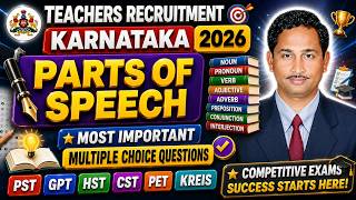 PARTS OF SPEECH- MCQs Masterclass | General Paper 1 | PST / GPT / HST / HSTR 2026 English