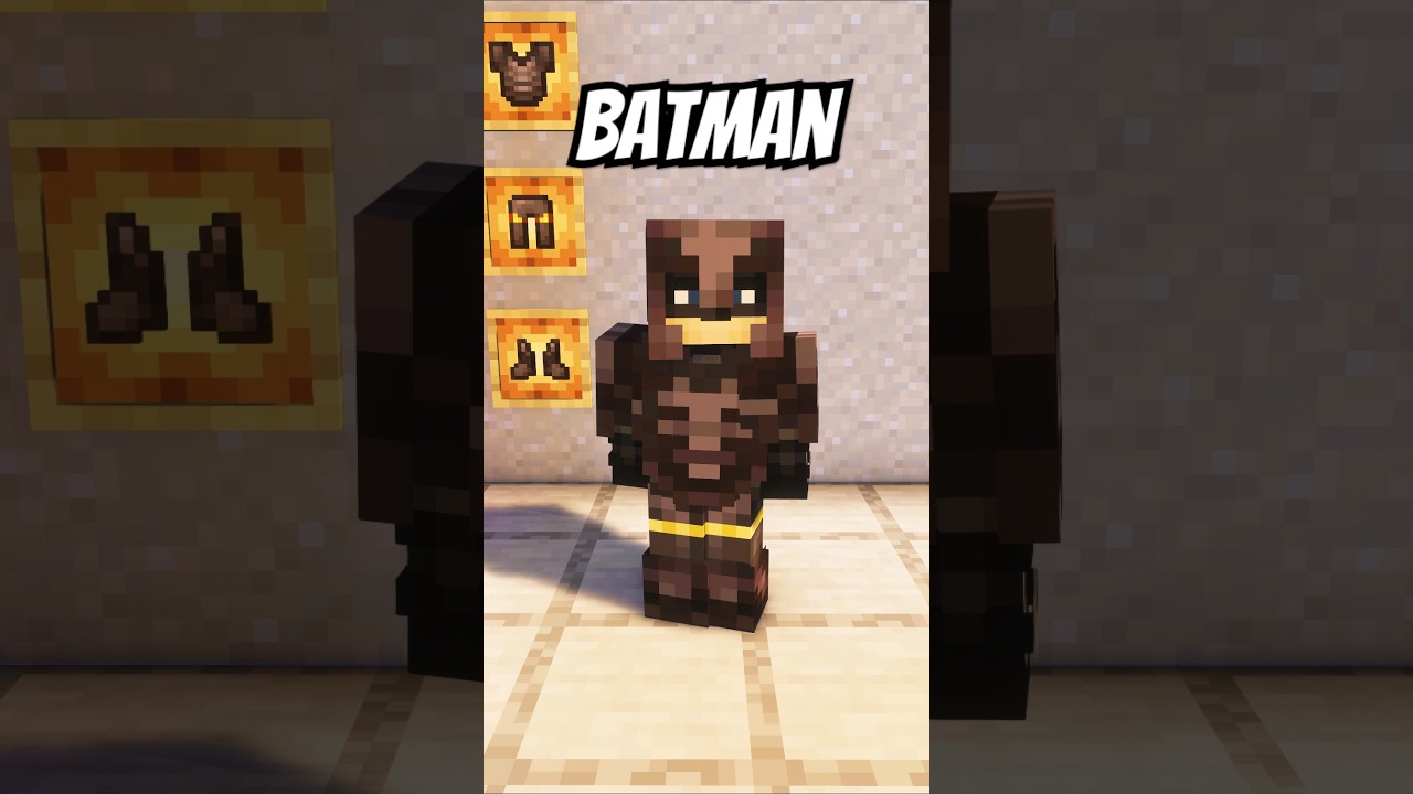 Minecraft: Batman Armor Trim #minecraft #shorts