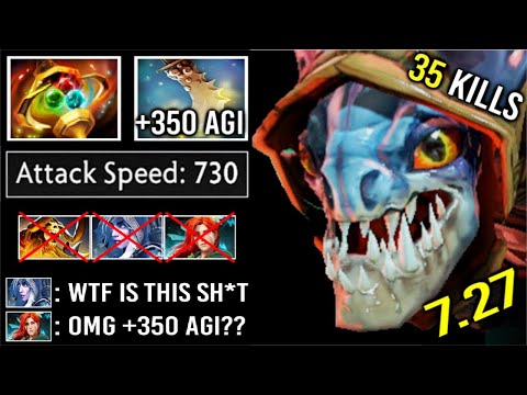 EPIC +350 Agi 35 Kills Apex Slark vs Ranger Core Heroes Max Attack Speed Crazy Imba 7.27 Dota 2