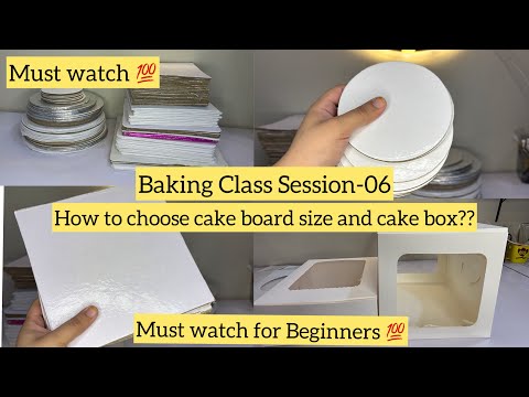 How to choose Cake Board size and boxes| Baking Class For Beginners| Beginners special