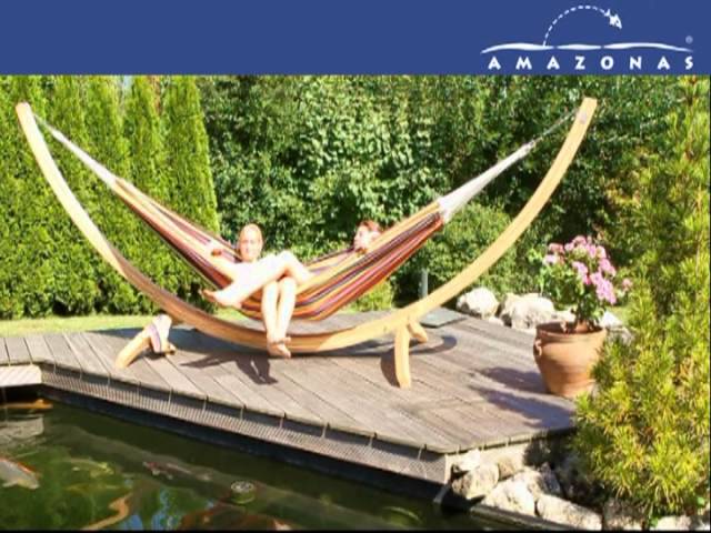 Video teaser for AMAZONAS Gestell Arcus & Hängematte "Paradiso tropical"