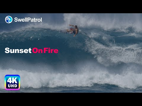 Sunset Was Firing Prior to the start of the Hurley Pro Sunset Beach  RAW 4K