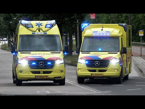 A1, Ambulances 06-156 Winterswijk & 01-115 Winschoten naar ziekenhuizen in Enschede en Groningen