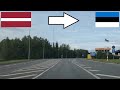 Latvia Estonia Crossing The Border By Car