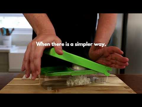 Chopping Onions Quick and Easy with Progressive's Onion Chopper and Container