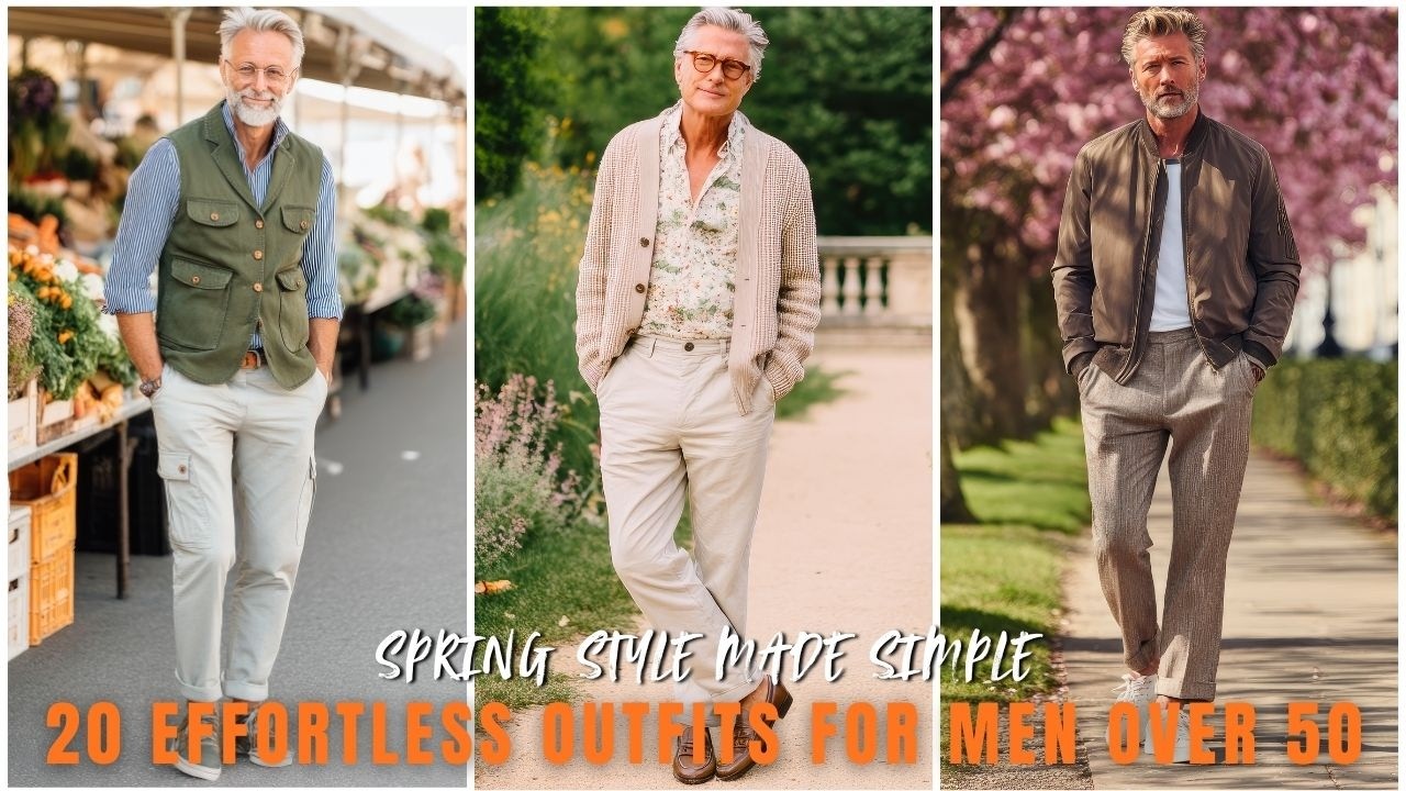 Spring Wardrobe Essentials for Older Men Shown in 20 Outfits - men's fashion
