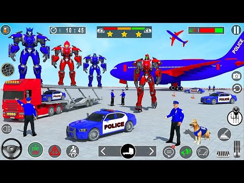 US Police Robot Car Transport Truck Airplane Game | Live Android Gameplay
