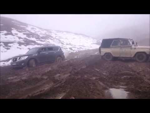 Nissan Patrol 2014 vs UAZ-469 (Vilis) 1972 mud off road in Armenia 2015
