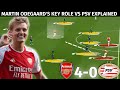 How Martin Odegaard's Movement Dominated PSV's Tactics | Arsenal vs PSV 4-0 | Tactical Analysis