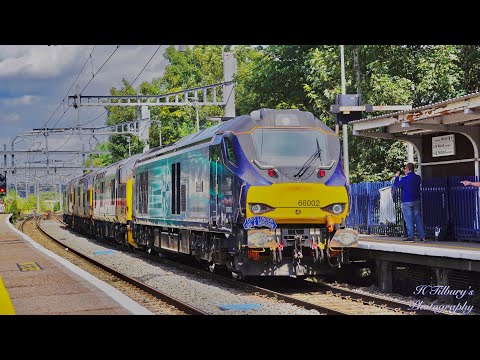 Class 68: DRS 68002 Opens Up Through Reading West Dragging Some DRS 37's*Plenty Of Tones*
