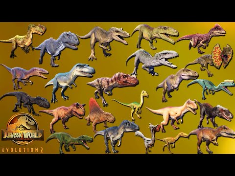 All 31 Carnivore Dinosaurs - All Land Species Unlocked (Malta Update) - Jurassic World Evolution 2