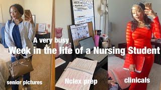 Nursing Student Vlog | passing dosage exam, senior pictures, nclex prep & more!