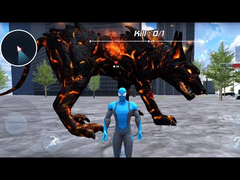 Blue Spider Superhero City Fighting Battle | Spiderman Vs 3 Head Bulk Monster - Android GamePlay
