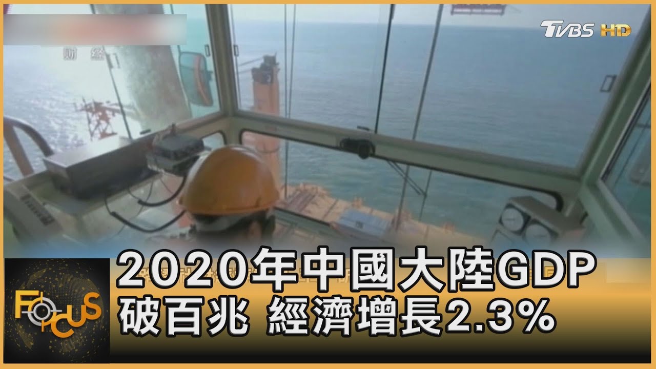 2020年中國大陸GDP破百兆 經濟增長2.3%