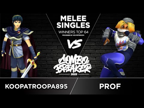 KoopaTroopa895 (Marth) vs prof (Sheik) - Melee Singles Winners Top 64 - COMBO BREAKER 2023