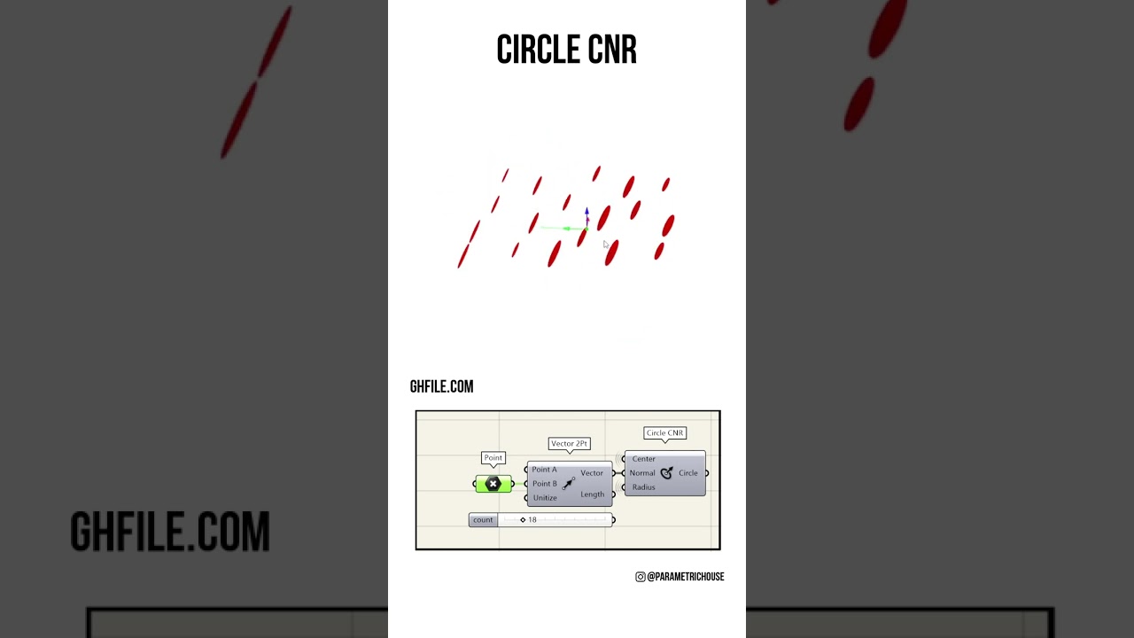 Grasshopper Tutorial (Circle CNR) #shorts