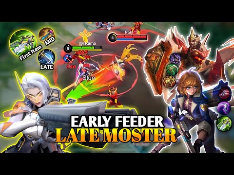 LESLEY MONSTER LATE GAME !! EARLY DI LOCK TERUS DIBUAT FEEDER !! LUO YI BEST BUILD 2023