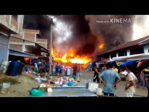 Terkini, kebakaran di sp keramat, Aceh Utara menghanguskan belasan ruko