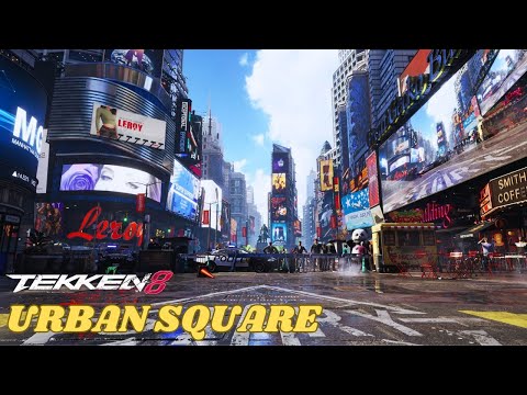 Tekken 8 - URBAN SQUARE Stage Background Details | Cinematic DRONE Footage