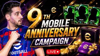 9TH eFootball MOBILE ANNIVERSARY CAMPAIGN 🎉 eFootball 26 LIVE 🔥