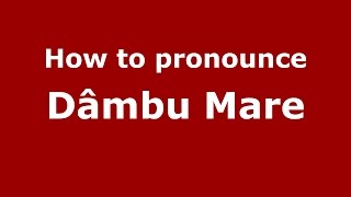 How to pronounce Dâmbu Mare