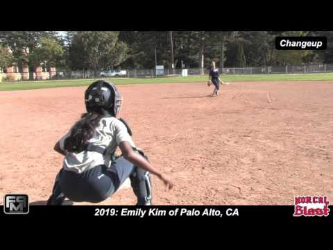 2019 Emily Kim Outfield and Pitcher Softball Skills Video