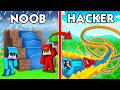 Minecraft NOOB Water Park Vs HACKER Water Park