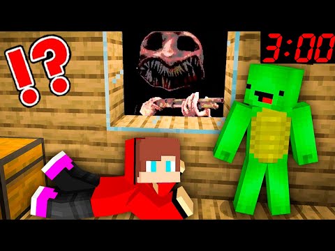 JJ and Mikey escape BUCKSHOT ROULETTE in Minecraft at night - Insane Challenge!