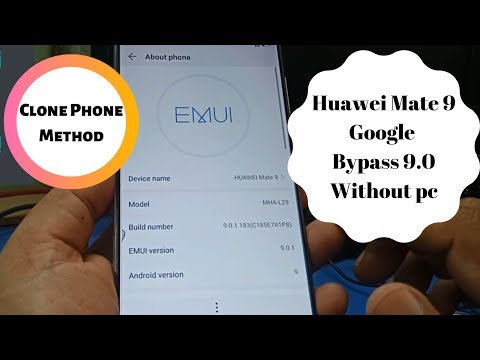 Huawei Mate 9 FRP/Google Bypass Android 9.0 EMUI 9.0.1 Without Pc