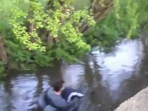 Tim floats down Milborne Port river (part 2)