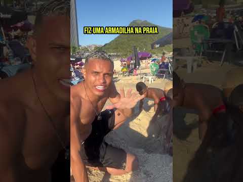 Fiz uma armadilha na praia 😳🌊☀️