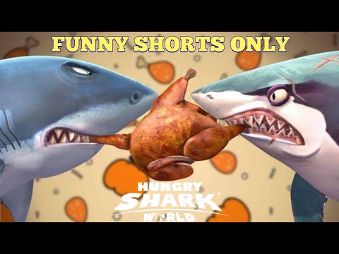 Hungry Shark World All Funny Shorts Only !