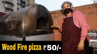 Wood Fire Pizza Only Rs 50/- | Woman Power | Dwarka