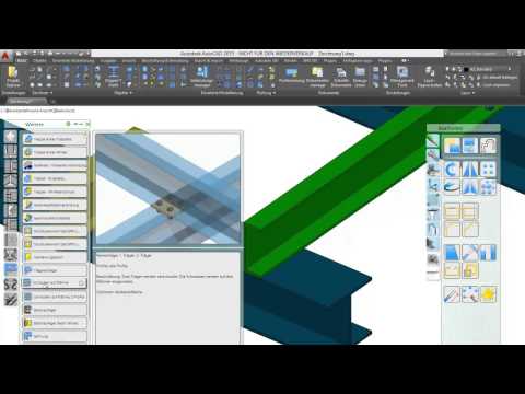 Verschiedene Befehle mit Autodesk Advance Steel