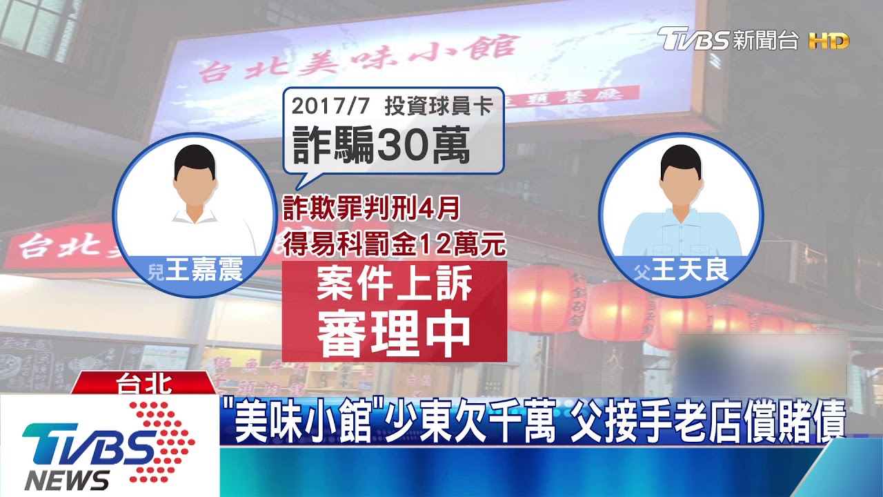 「美味小館」少東欠千萬 父接手老店償賭債