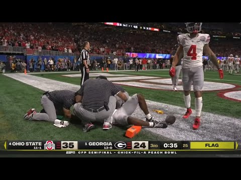 Ohio State WR Marvin Harrison Jr. Takes BIG HIT vs Georgia | 2022 College Football