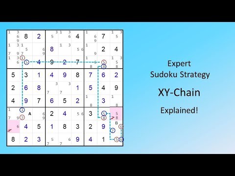 Expert Sudoku Strategy XY-Chain Explained