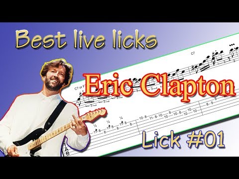 Eric Clapton - best live blues licks #01 (guitar-lesson)