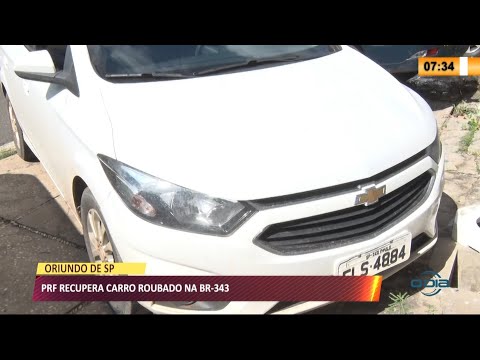 PRF recupera carro roubado durante fiscalização na BR-343 16 03 2021