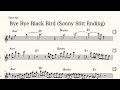 【Bye Bye Black Bird】Sonny Stitt  Ending TenorSax solo (Transcription)inB♭