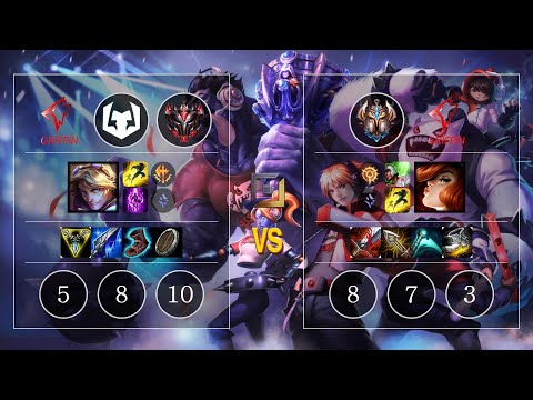 GRF GIDEON Ezreal vs Miss Fortune Bot - KR GrandMaster Patch 10.10