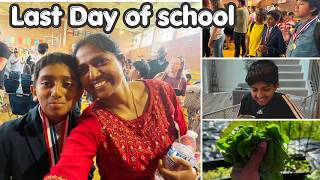 Americaல KIDS AWARD~ வீட்டு வேலைகள்🏠 Last day of School Day in my life vlog ~Garden ~ FamilyTraveler