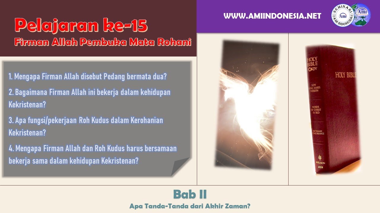 2~15 Firman Allah Adalah Pembuka Mata Rohani | Apakah Doktrin-Doktrin Dari Akhir Zaman