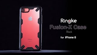 Ringke Fusion X Apple iPhone SE (2020) Hoesje Transparant/Zwart Hoesjes