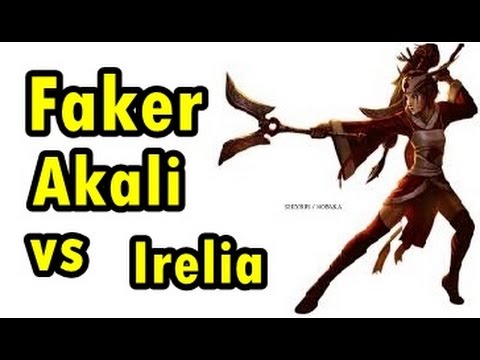 LOL Pro - Faker Akali vs Irelia - Korea SoloQ - Highlights